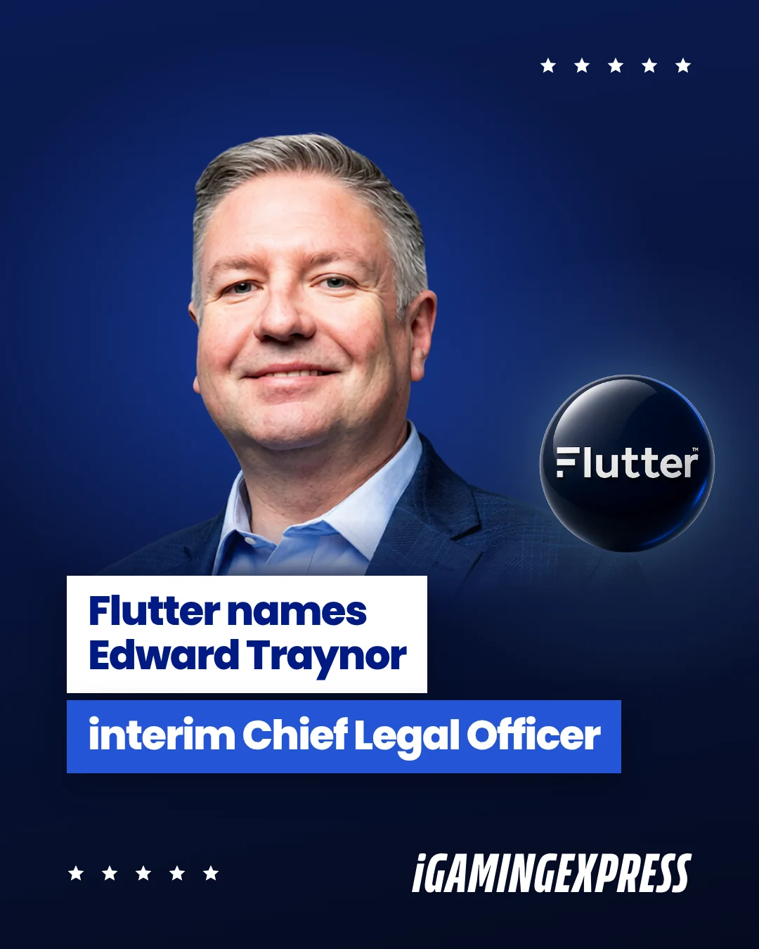 Publikacja iGamingExpress o nowym Chief Legal Officer w Flutter