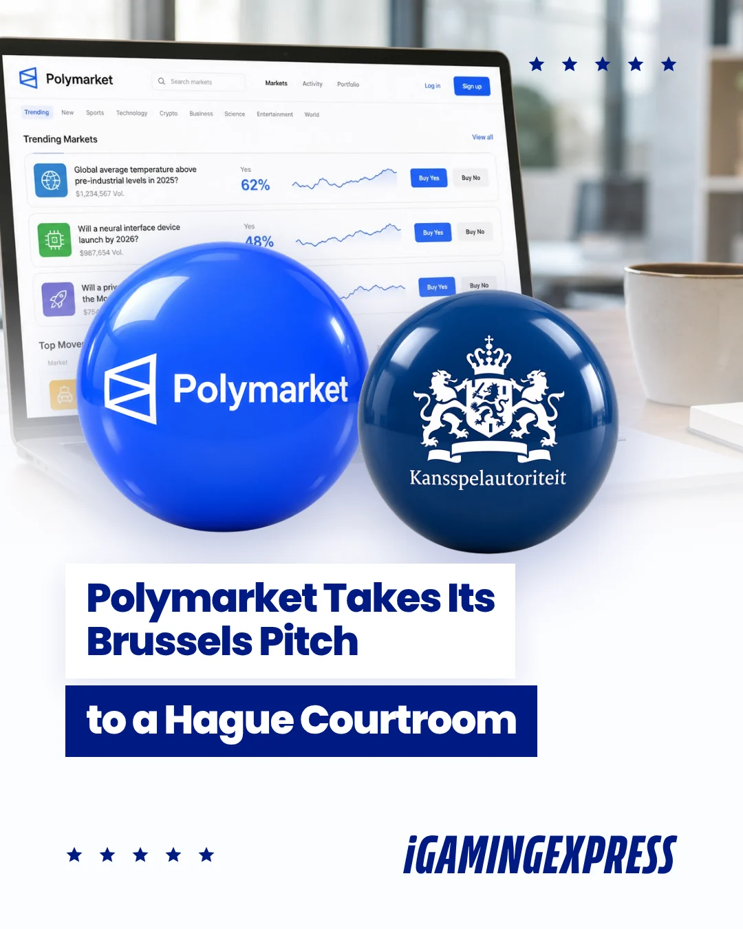 Publikacja iGamingExpress o Polymarket i holenderskim regulatorze